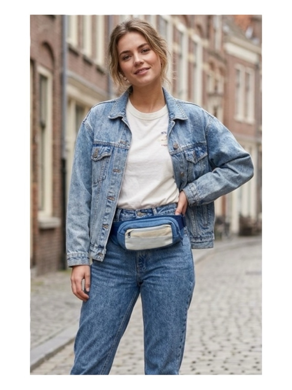 Vintage Denim & Canvas Waist Bag